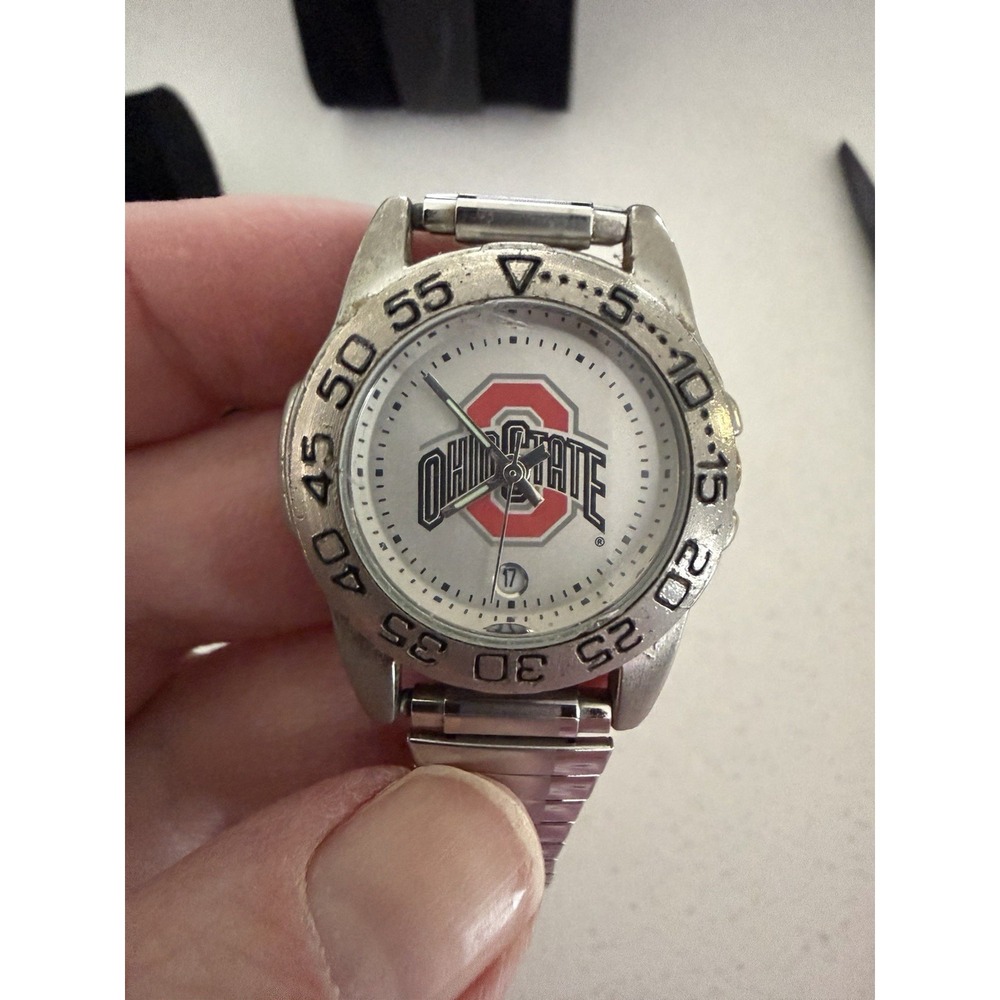 Ohio State Buckeyes Watch Mens Stainless Steel 28mm FMDNA603 6.5"